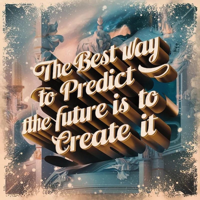 Plakat z napisem o tworzeniu przyszłości